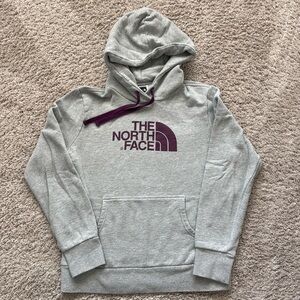 Grey North Face Woman’s Hooded Sweatshirt - M
